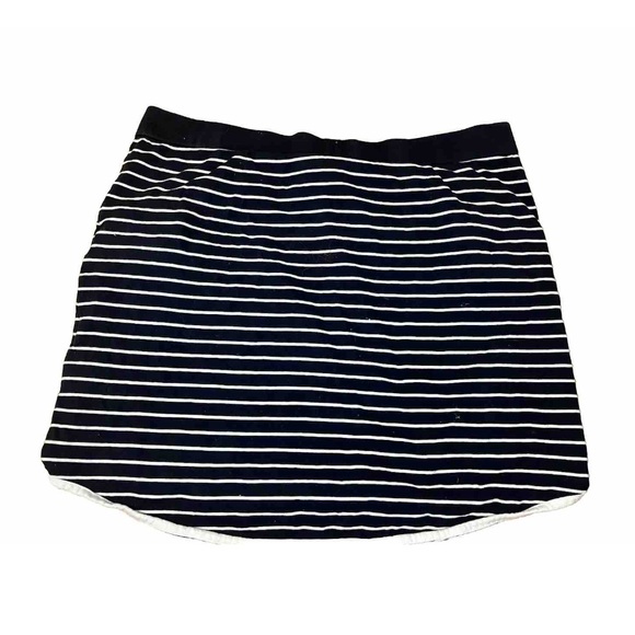 Nautica Blue & White Striped Skirt XL | 100% Cotton | Drawstring Waist - Picture 5 of 5